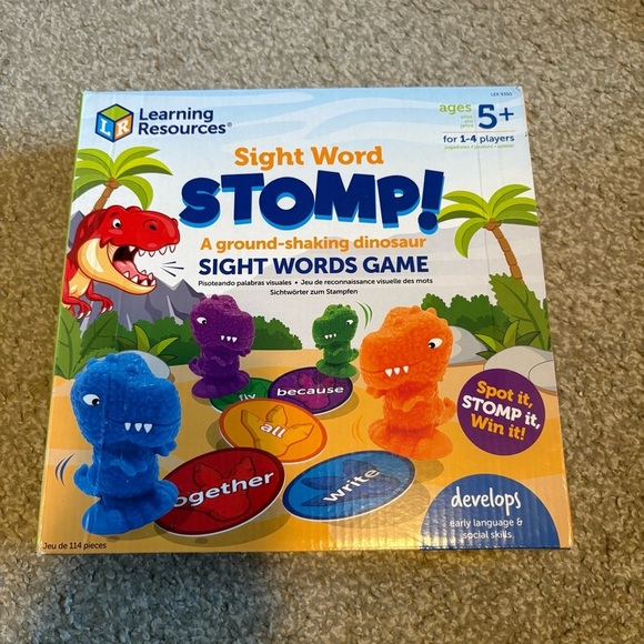Learning Resources Sight Word Stomp Game Dinosaur NEW Reading - Picture 1 of 2